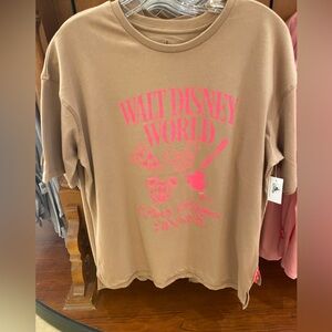New 2025 WDW Disney Park Hopper Dinner Short Sleeve Women T-Shirt XXL BNWT